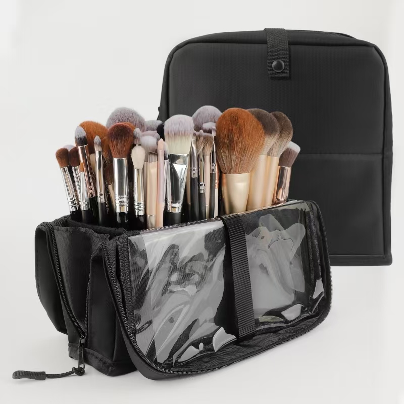 Beauty And Makeup Quotes - Large Black Foldable Makeup Bag 14-40