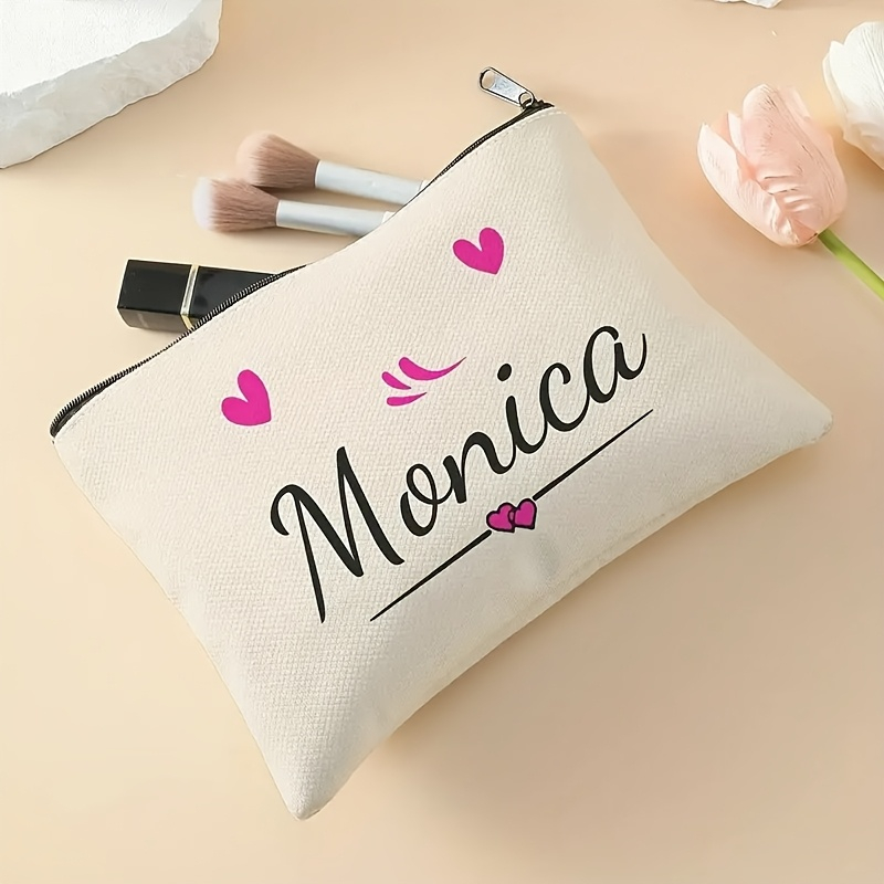 Beauty Makeup Names - Personalized Zipper Makeup Bag Custom Name