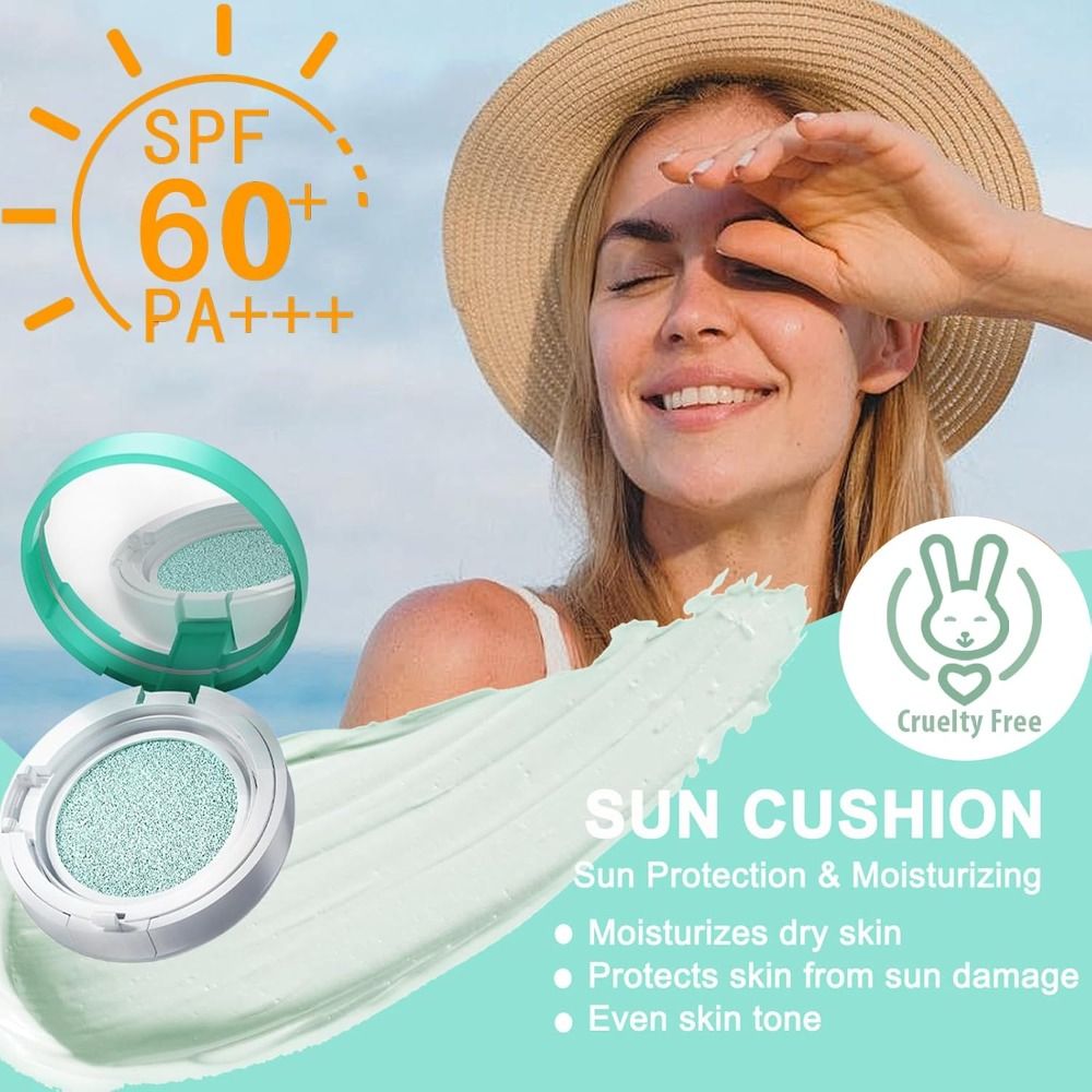 Bb Cream Tinted - Facial Tinted Sunscreen SPF60 Sun Cushion