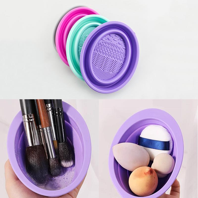 Beauty And Makeup Quotes - Soft Silicone Makeup Brush Cleaner Folding