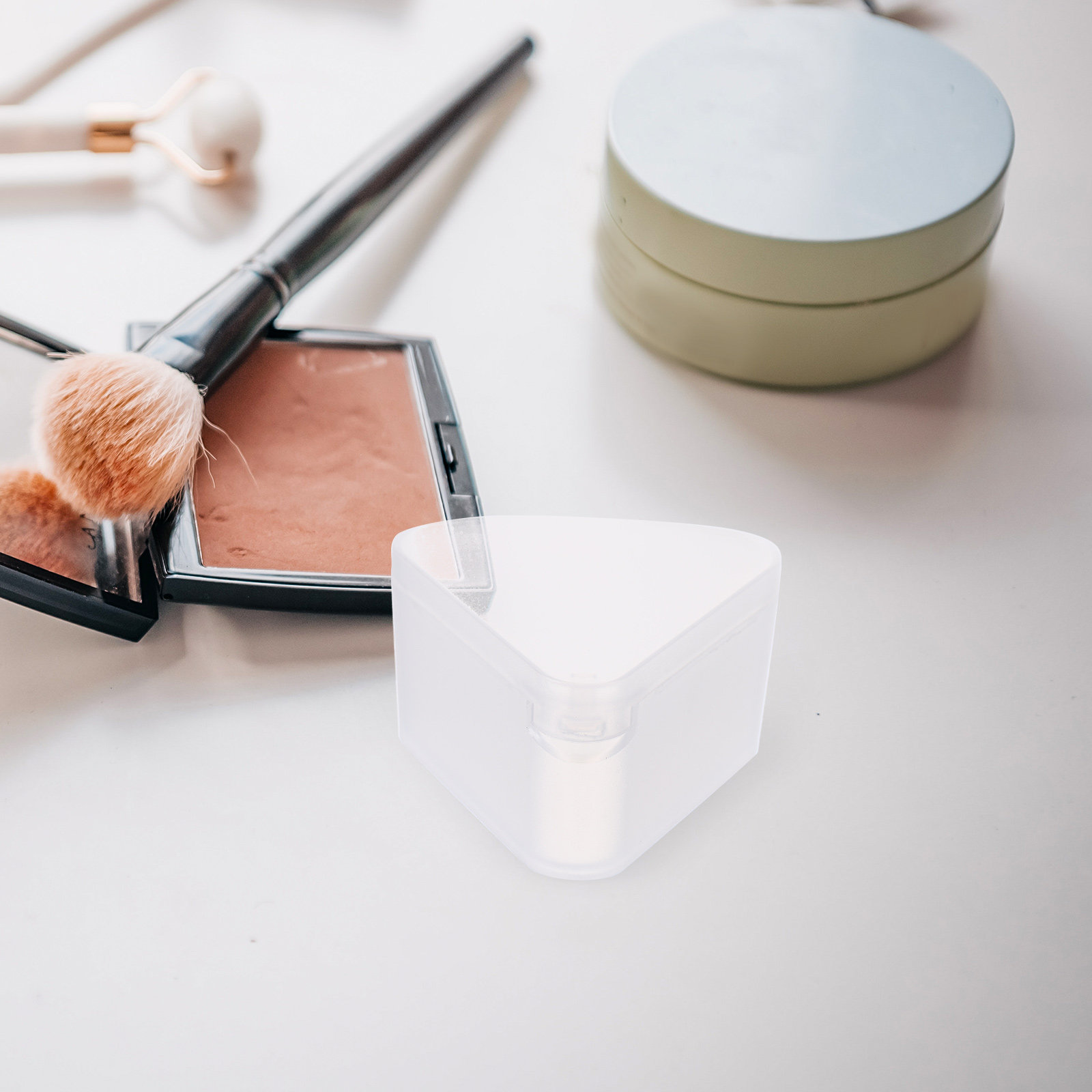 Beauty Makeup Egg - 6Pcs Triangle Powder Puff Case Space