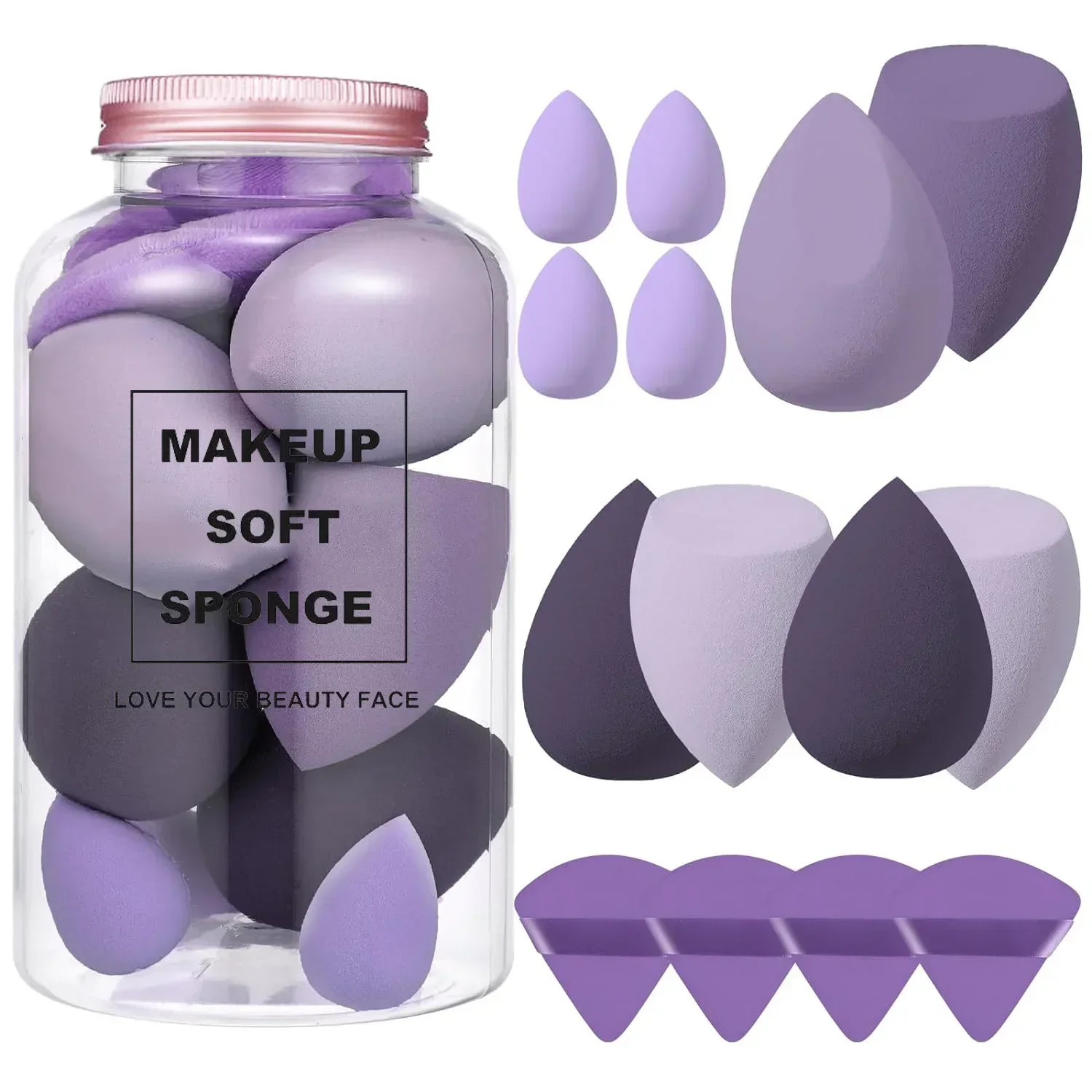 Beauty Makeup Egg - 12/14Pcs Makeup Sponge Blender Beauty Egg