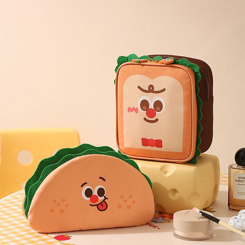 Beauty Makeup Eyeshadow Palette - Taco and Toast-Shaped Makeup Bags Perfectly