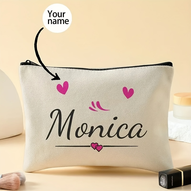 Personalized Zipper Makeup Bag - Beauty Makeup Names ulasan dan harga