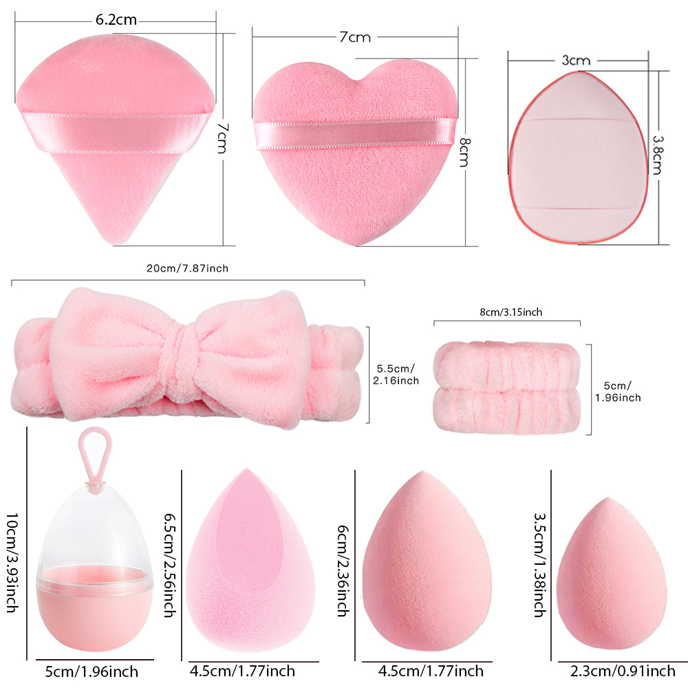 17Pcs Makeup Sponge Blender Se - Beauty Bay Makeup ulasan dan harga