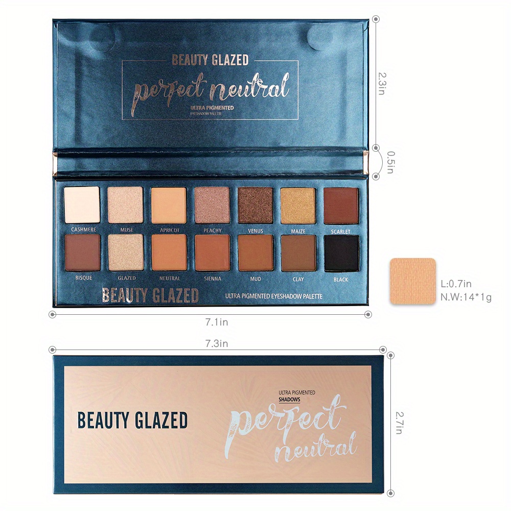 BEAUTY GLAZED 14 Colors Eyesha - Beauty Makeup Eyeshadow Palette ulasan dan harga