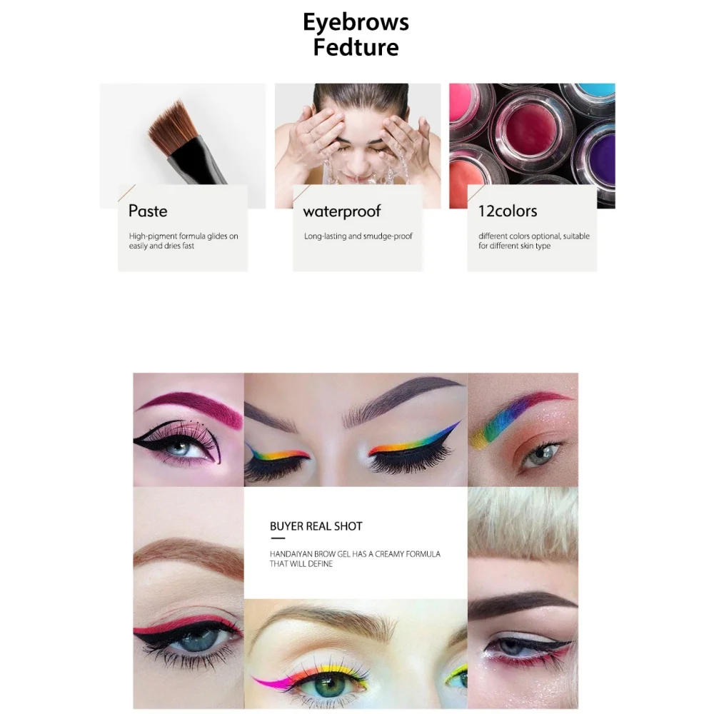 HANDAIYAN Colorful Eyebrow Cre - Bb Cream Tinted ulasan dan harga