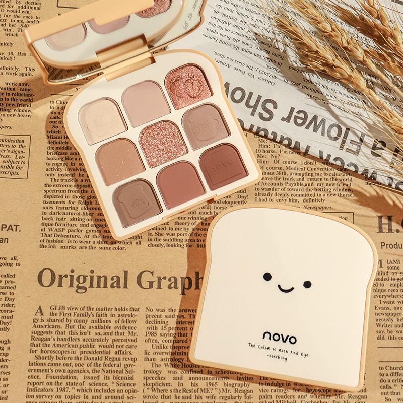 NOVO Toast 9 Colors Matte Eyes - Beauty Makeup Novo ulasan dan harga