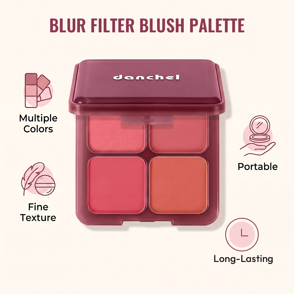 Blur Filter Blush Palette Crea - Huda Beauty Makeup Kit ulasan dan harga