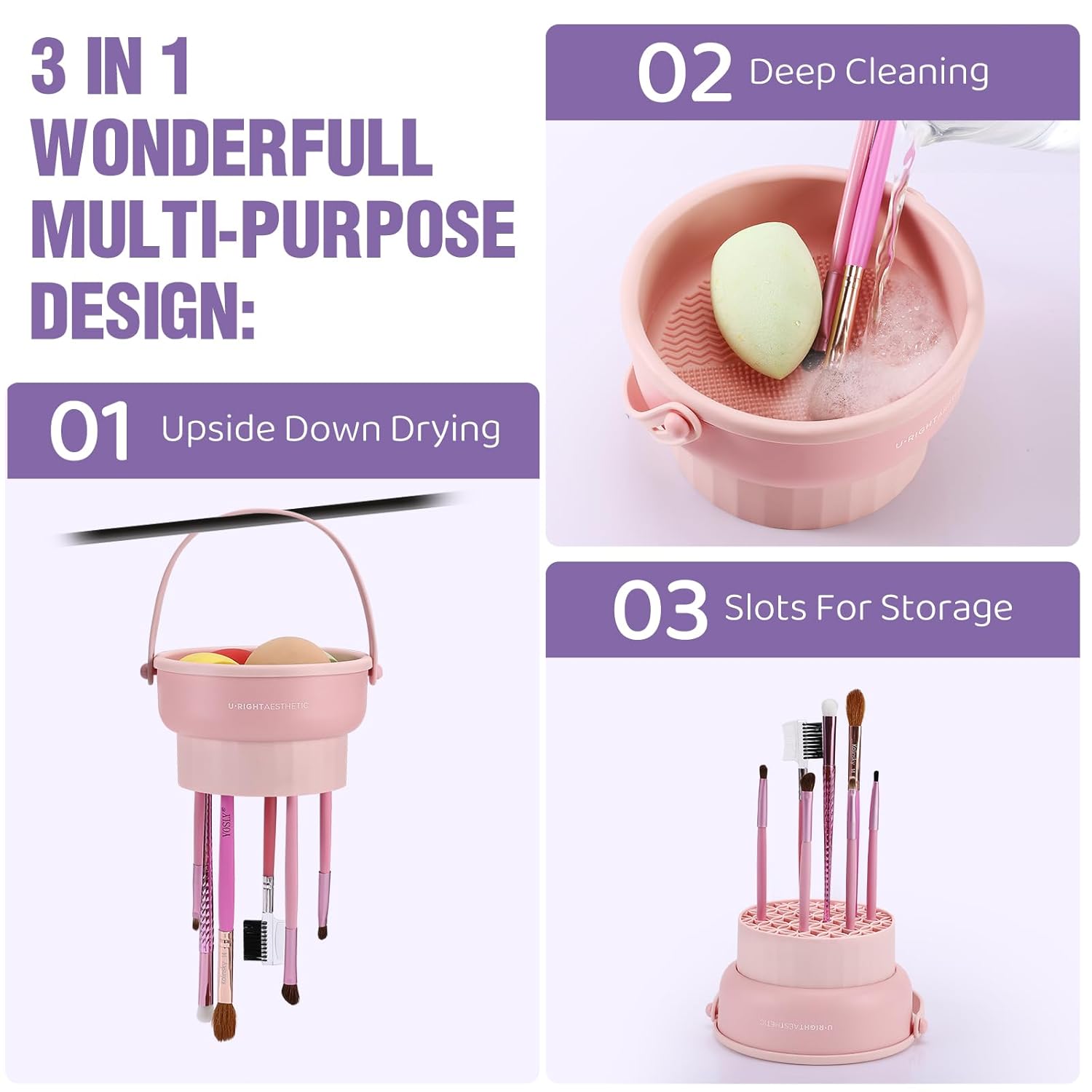Makeup Brush Cleaning Bowl Bea - Beauty Makeup Egg ulasan dan harga