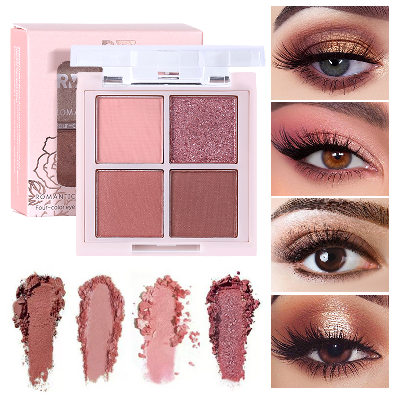 Romantic Beauty Four-Color Eye - Beauty Makeup Eyeshadow Palette ulasan dan harga