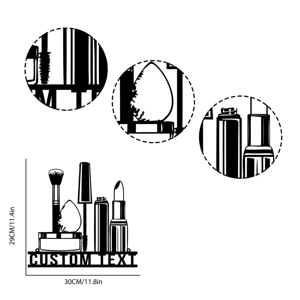 Custom Metal Wall Art with Bea - Beauty Makeup Names ulasan dan harga
