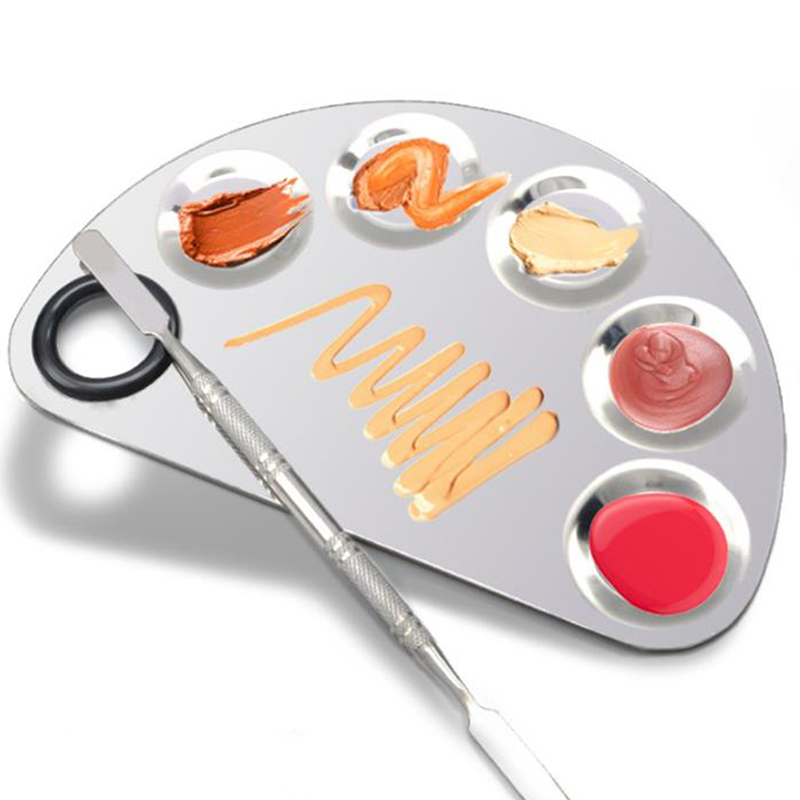 ●Stainless Steel Makeup Mixer  - Beauty Makeup Eyeshadow Palette ulasan dan harga