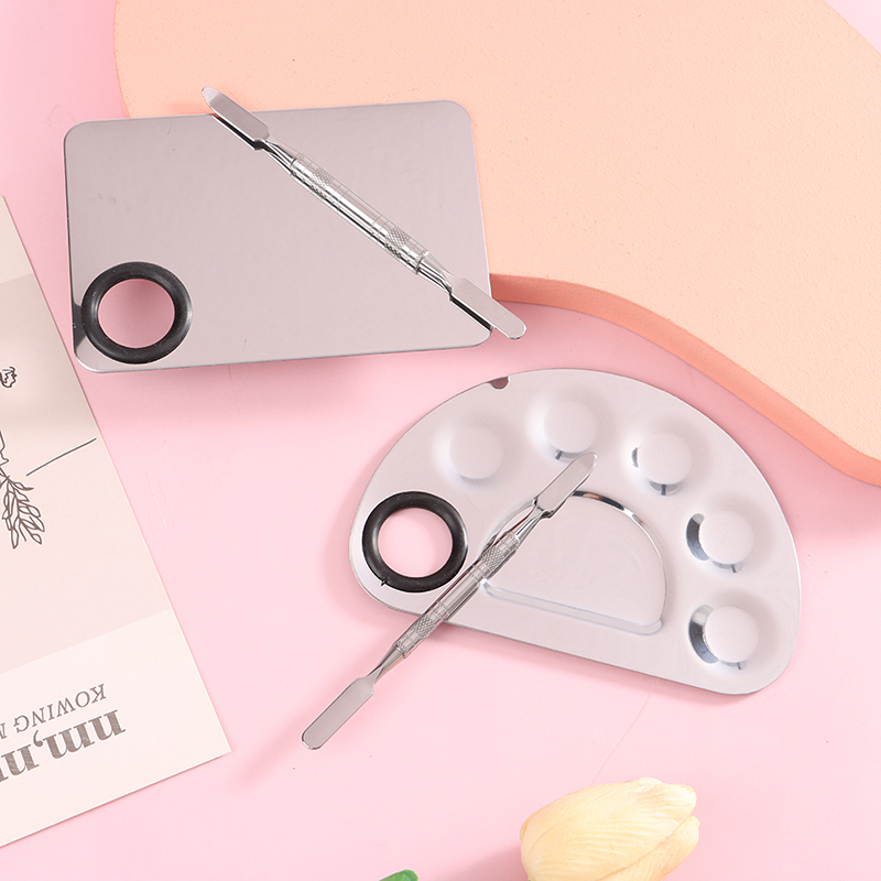●Stainless Steel Makeup Mixer  - Beauty Makeup Eyeshadow Palette ulasan dan harga