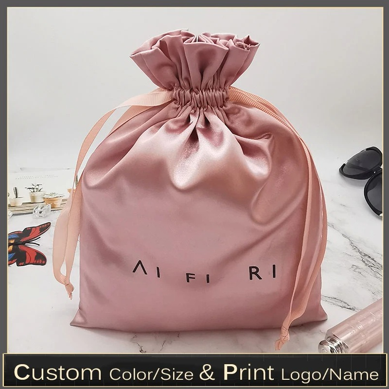 Custom Logo Satin Drawstring B - Beauty Flower Makeup ulasan dan harga